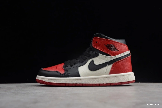 OG High "Bred Retro Jordan Air Kids 555088 Toe" 1 610 1203